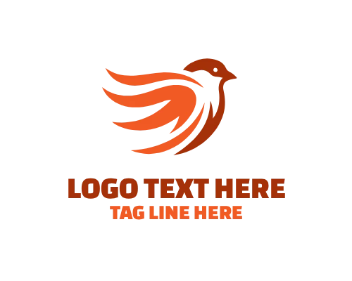 Sparrow Flight Silhouette Logo