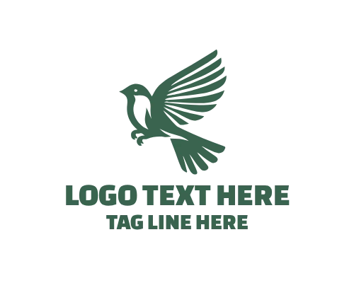  Sparrow Flying Soft Logo