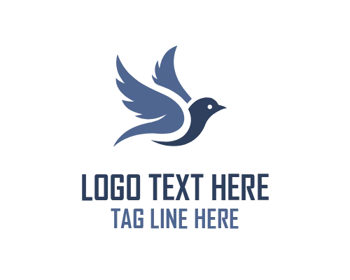 Sparrow Nature Emblem Logo