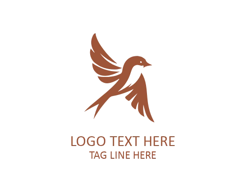 Sparrow Nature Logo Symbol