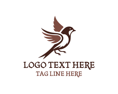 Sparrow Nature Wing Logo
