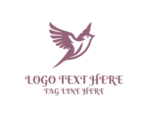 Sparrow on Branch Line Art Logo