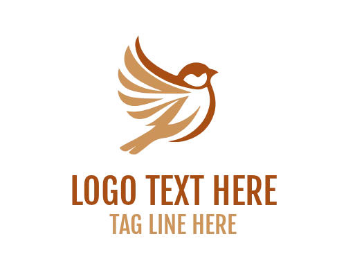 Sparrow Outline Badge Logo