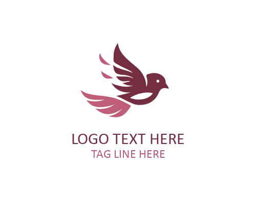 Sparrow Outline Line Art Logo