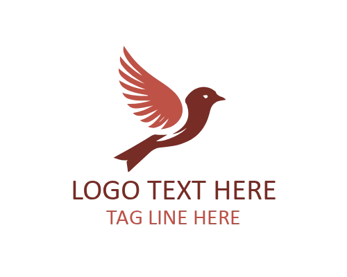 Sparrow Perched Brown Logo