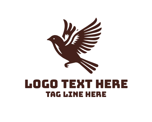 Sparrow Simple Bird Logo