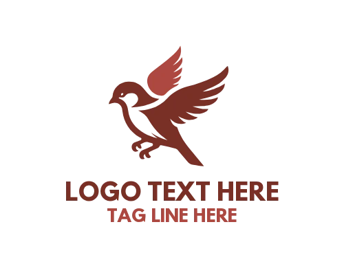 Sparrow Sitting Branch Logo