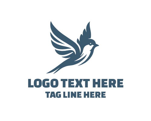  Sparrow Tiny Bird Logo