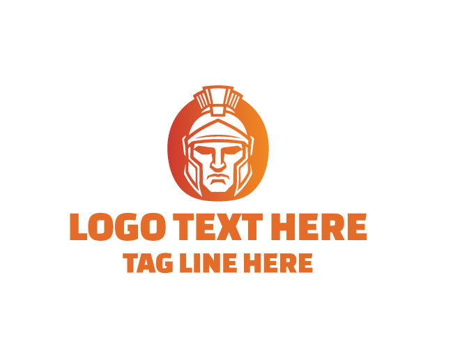 Spartan Man Face Logo