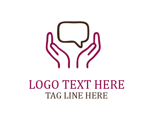 Speech Therapy Chat Bubble Logo
