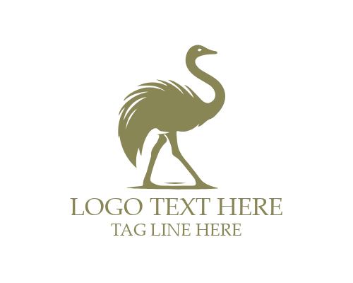 Speed Icon Ostrich Logo