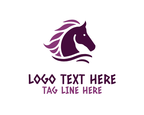 Speed Performance Linear Horse Logo