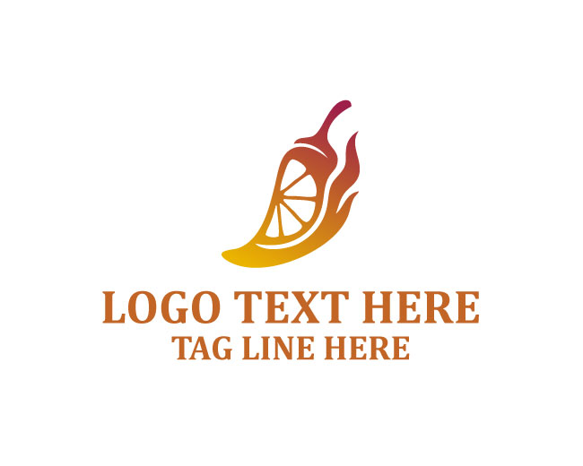 Spicy Food Hot Sauce Fire Flavor Logo