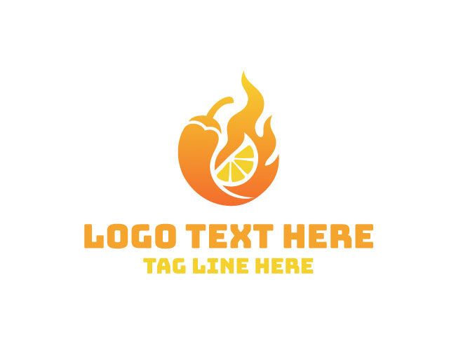 Spicy Food Hot Sauce Flame Taste Logo