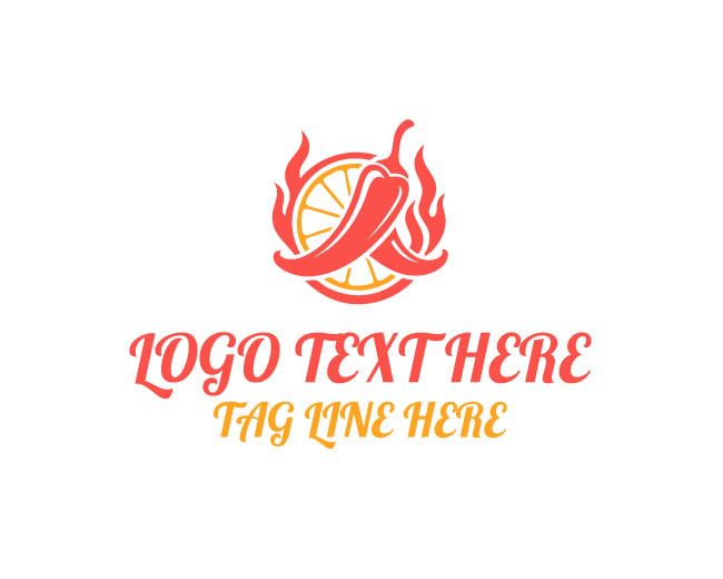 Spicy Food Hot Sauce Flavor Kick Logo