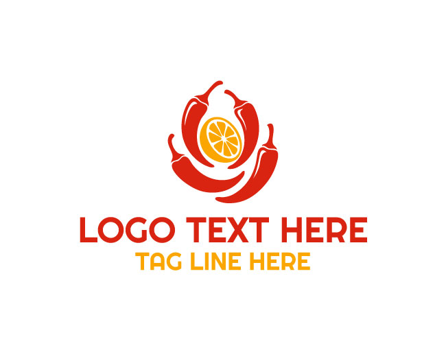 Spicy Food Hot Sauce Red Chili Logo