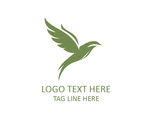Spiral Motion Flying Bird Logo