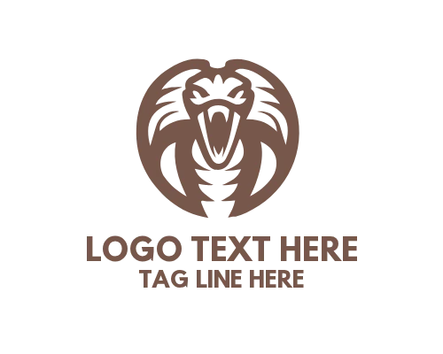Spiral Viper Snake Symbol Logo