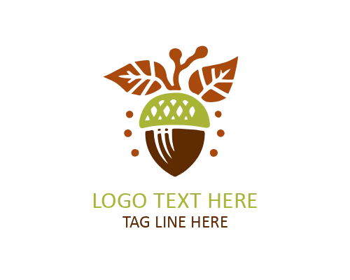 Spiritual Acorn Flat Logo for Mindful Brands