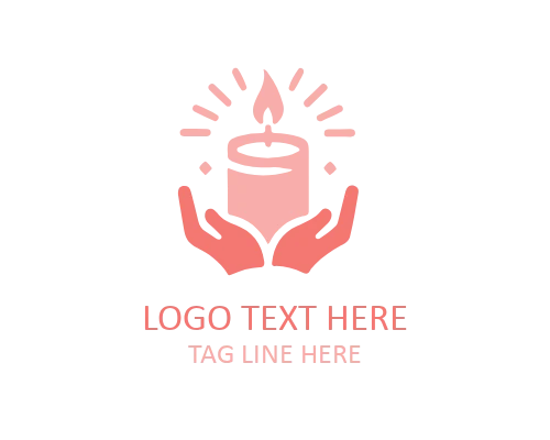 Spiritual Candle Flame Logo