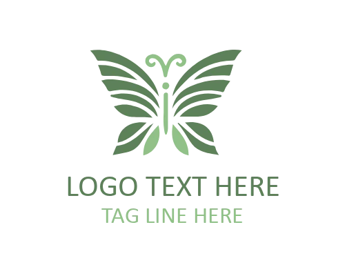 Spiritual Growth Linear Floral Butterfly Logo