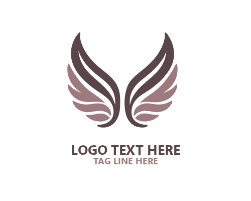 Spiritual Icon Angel Wings Logo
