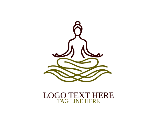 Spiritual Yoga Symbol Logo