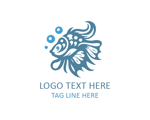  Splash Energy Tropical Fish Flat Logo
