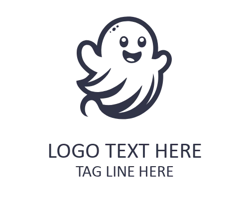 Spooky Ghost Mascot Logo