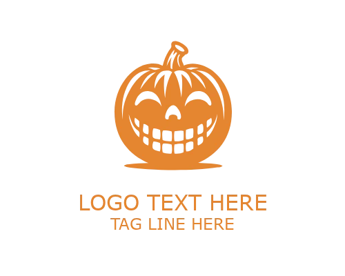 Spooky Harvest Pumpkin Logo