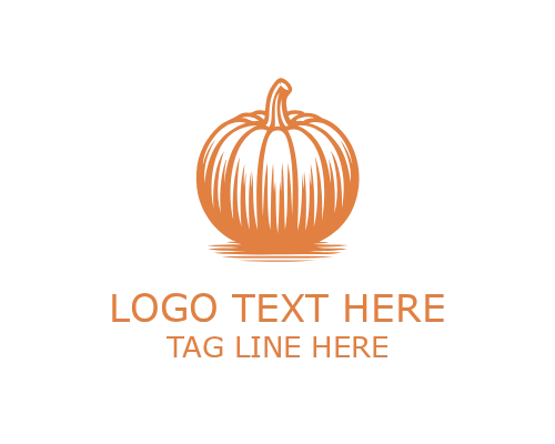 Spooky Pumpkin Face Logo