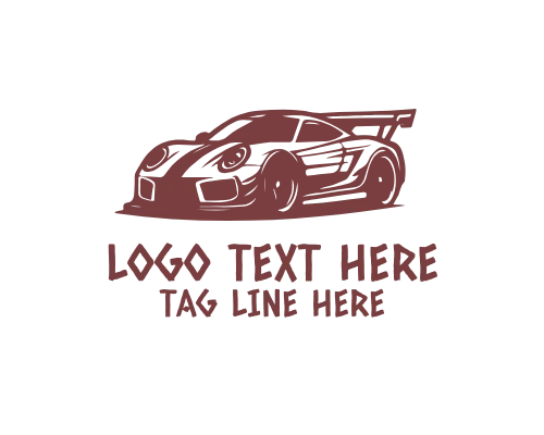 Sport Car Outline Logo