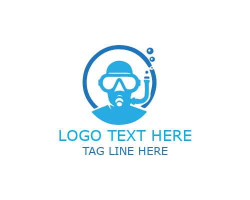 Sport Diver Logo for Water Sports and Marine Branding