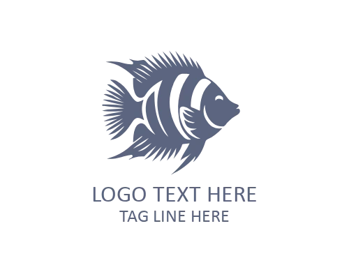 Sport Tropical Fish Flat Logo for Active Brands