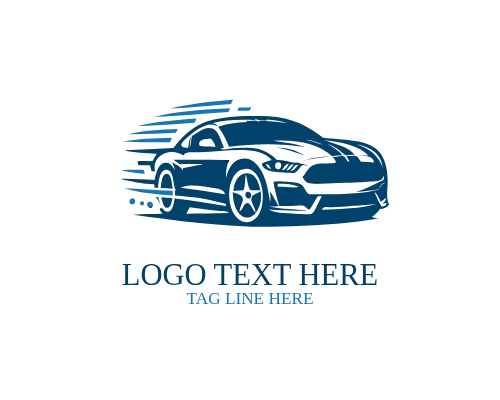 Sports Fast Car Line Logo