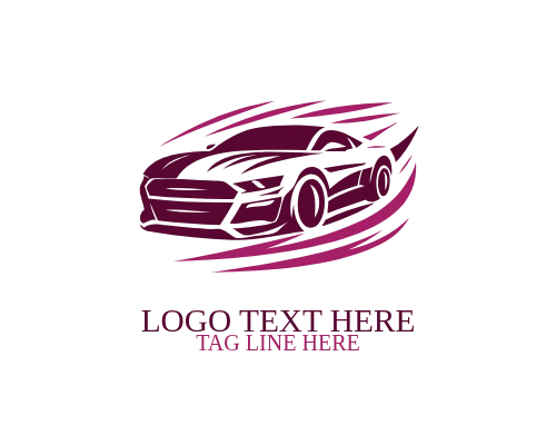 Sports Fast Car Turbo Logo