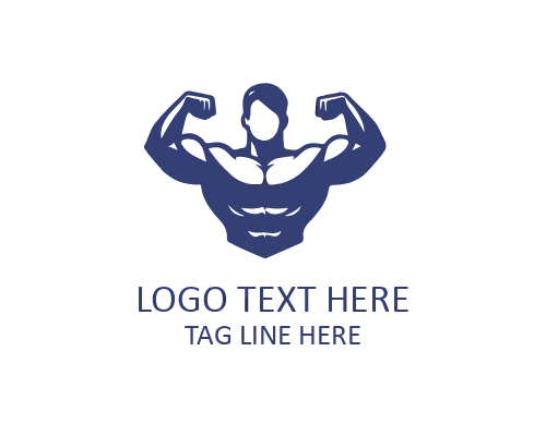Sports Muscular Man Logo