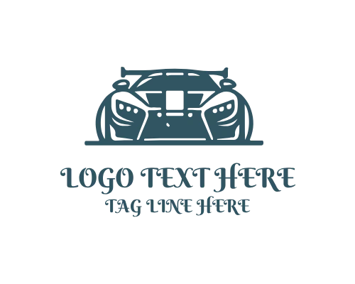 Sporty Linear Car Logo