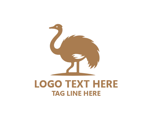 Sporty Ostrich Mascot Logo