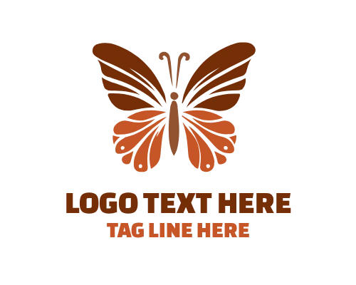 Spring Butterfly Seasonal Nature Logo