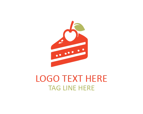 Sprinkle Cake Slice Logo