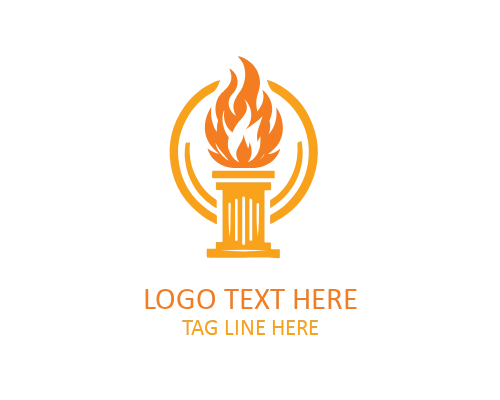  Square Frame Pillar Logo for Corporate Identity