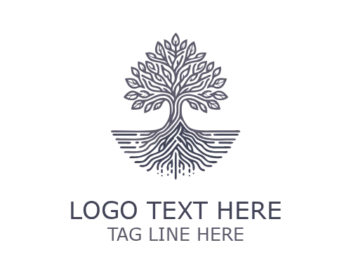 Square Frame Tree Monoline Logo for Modern Eco Brand Identity