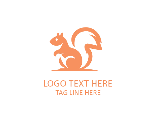 Squirrel Outline Logo Design