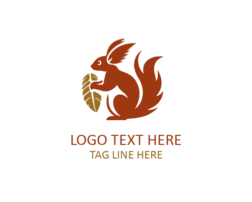 Squirrel Silhouette Logo