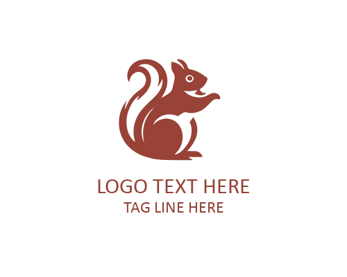 Squirrel with Acorn Logo