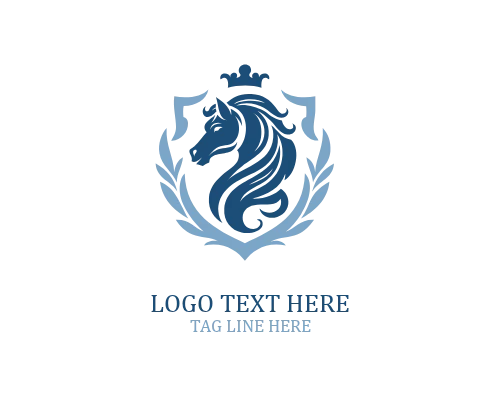 Stable Premium Horse Shield Logo