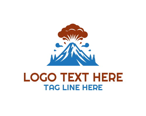 Stable Volcano Mountain Logo
