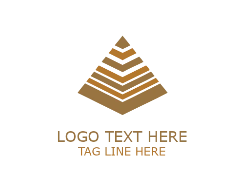  Stacked Modern Pyramid Logo