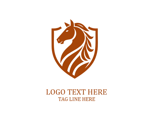 Stallion Horse Shield Logo